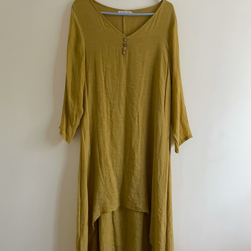 osx Womens cotton asymmetrical dress size large. Cute boho oversized flowy style